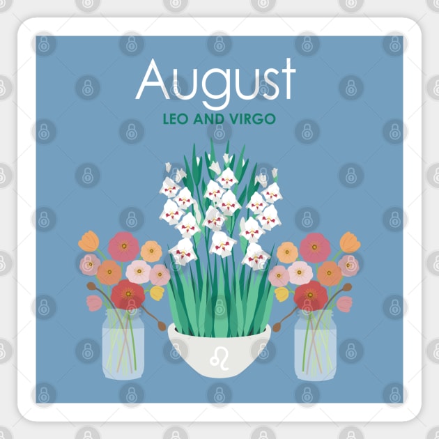 August Birth Flowers Sticker by LjM